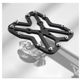 HOUSON Bicycle Pedal, Aluminum Alloy Pedal Attachment Adapter Anti-Slip Shoe Plates for Road Bike, Mountain Bike