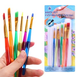 60 * 40cm Multifunctional DIY Silicone Painting Mat Palette Graffiti Drawing Board Mat 6Pcs Paint Brushes Art Brush for Acrylic Watercolor Painting Kits