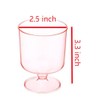 Mistari 50 Pack Clear Plastic Dessert Cups with Spoons, Mini