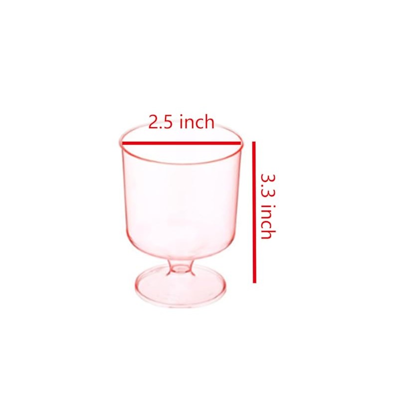 Mistari 50 Pack Clear Plastic Dessert Cups with Spoons, Mini