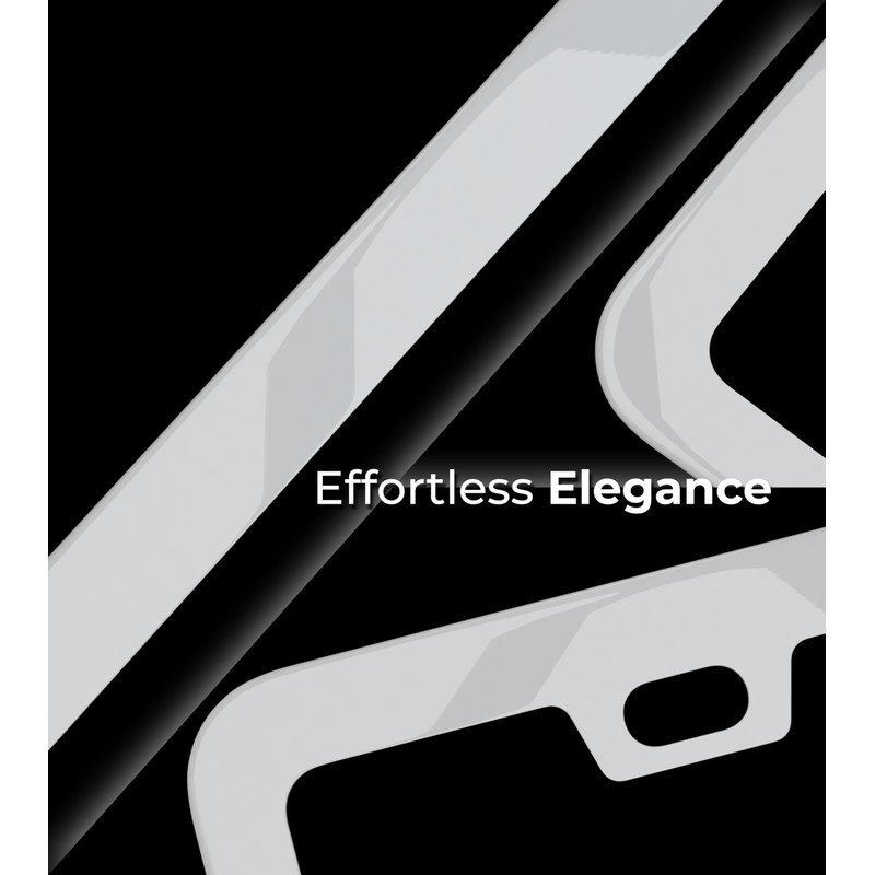 Deselen White License Plate Frame, Metal Thin Stainless Steel with