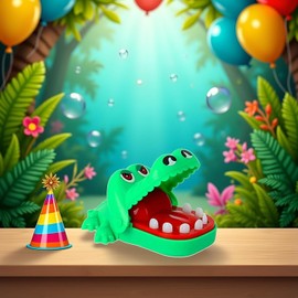 Hehglng Green Crocodile Teeth for Home, Crocodile Biting Finger, Dentist Games, Funny Ornament, Mini Novelty and Gag