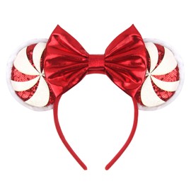 zhezesmila - Diadema de Navidad, orejas de mouse, decoración de Navidad, para invierno, carnaval, festival, Navidad, accesorios para la cabeza, para padre, Navidad, cosplay, personalizados, para adultos, niños, niños y niñas