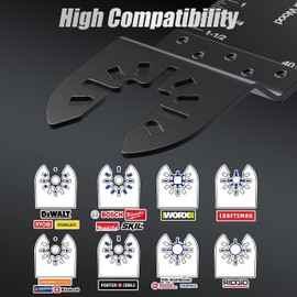 KINGARDEN 50Pcs 35mm Multi Tool Blades Oscillating Saw Wood Cutter Universal Quick Release Accessories Compatible with DeWalt Bosch FEIN Makita Multimaster Dremel