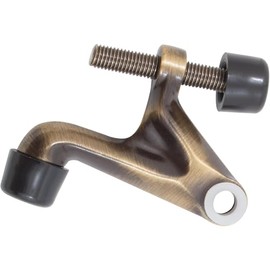 Stone Harbor Hardware Heavy-Duty Hinge Pin Door Stop with Colored Tips, Antique Brass
