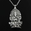 AiO Japan Zazen Ganesha Necklace, Silver Chain, Elephant, Accessory, Amulet,