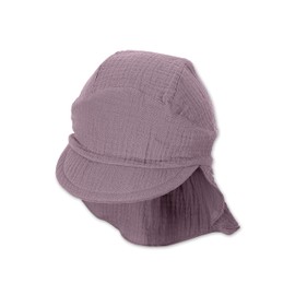 Sterntaler Unisex Children's Peaked Cap Neck Protection Plain Children's Hat, purple