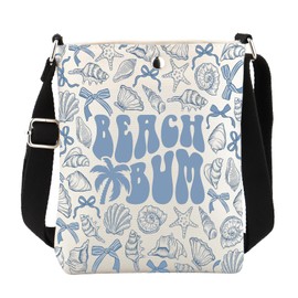 WCGXKO Trip Messenger Bag Beach Life Gift Beach Bum Gift Summer Crossbody Bag (BEACH BUM XK)