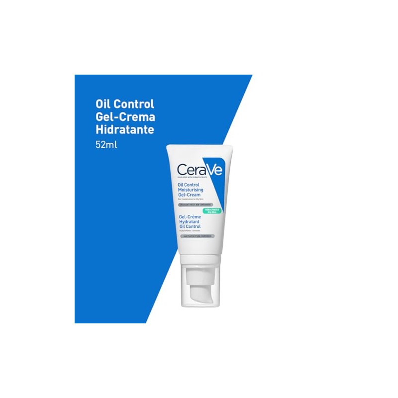 CeraVe Oil Control Gel-Crema Hidratante y Matificante para Piel Grasa