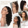 PEACOCO Ponytail Extension 20inch Long Synthetic Drawstring Ponytail Afro Curly