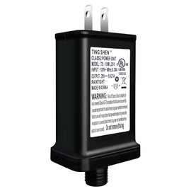 29V 0.62A 18W Class 2 Power Unit Model TS-18W29V LED Transformer Raintight IP44 US Plug Adapter, Seasonal-Use LED Driver for Ting Shen Replacement Parts String Light, Holiday Lighting