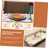 LABRIMP 1pc Embroidery Tablecloth Dining Table Cover Stylish Decorative 60x120