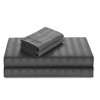 Casabella Satin Stripe Duvet Cover Sets, Luxurious Single Grey Bedding