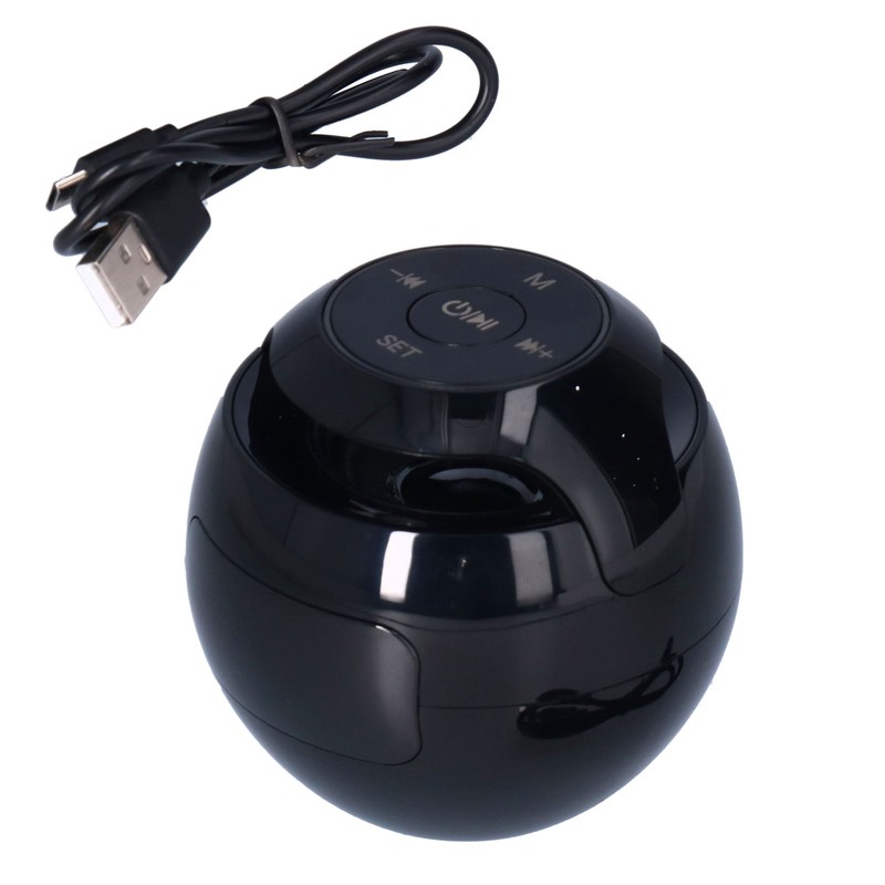 Multifunctional Bluetooth 5.0 Alarm Clock Speaker Rechargeable Ball Shape Portable