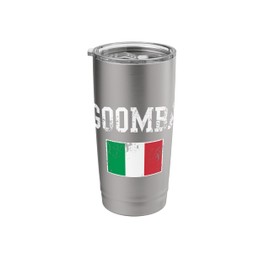 Goomba Italian Flag Italia Vintage Distressed Stainless Steel Insulated Tumbler