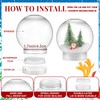 22 Pieces 3.6 Inch/91mm Plastic Snow Globe Clear Water Globe