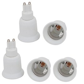 uxcell 5pcs G9 to E27 Extender Adapter Converter Light Socket Holder White