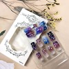Press on Nails Medium Square Nails The Starry Sky False