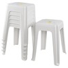 Afromy White Sitting Stool, Stacking Stools Chairs for Home, Office,