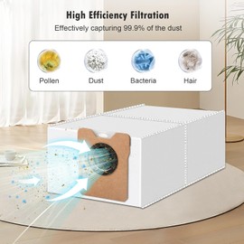 18 Pack Replacement Parts Compatible with Eufy C10 Robot Robot Vacuum, 6 Side Brushes, 12 Dust Bags