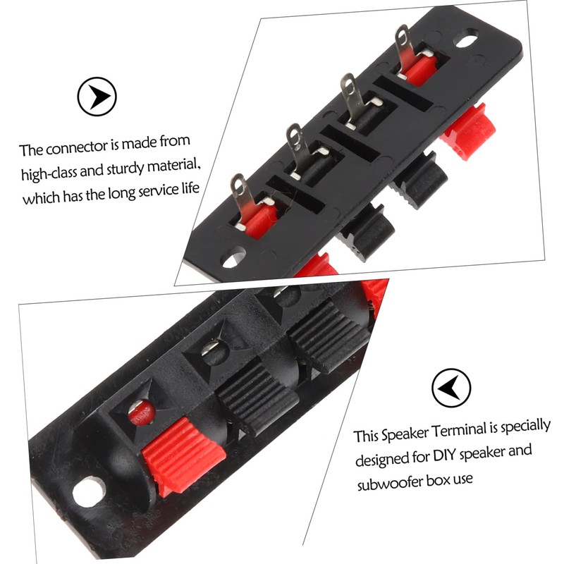 Gadpiparty 6pcs Stereo Speaker Terminal Connectors Easy Install Wiring Board