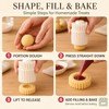 Sunflower Patterned Round Hand-Press Mooncake Double Ended Pastry Mold