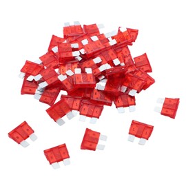 Paquete de 100 fusibles de 10A ATC/ATO estándar, zinc estañado y plástico, RoHS, rojo, para coche, camión, barco, Marine RV