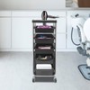 Salon Trolley Cart, Plastic Salon Rolling Cart for Stylist Beauty
