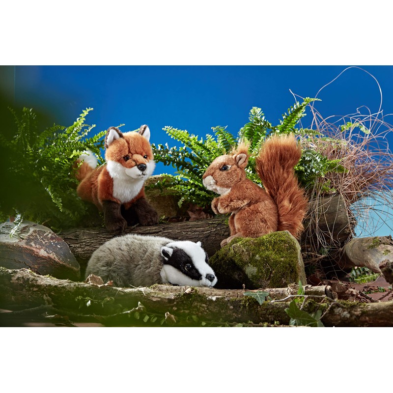 Living Nature Badger Plüschtier aus Dachs. 27 cm.