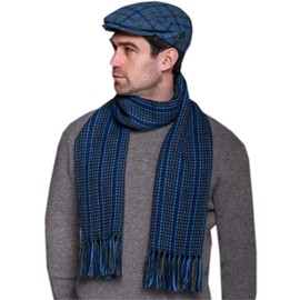 Mucros Weavers Mens Alpaca Wool Scarf (Turquoise)