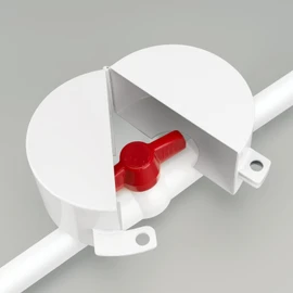 TEMEILI Metal Water Spigot Lock, Outdoor Faucet Lock, Water Hose Lock to Prevent Water Theft, Can be Used for Water Valves and Gate Valves, Easy to Install and Disassemble (White)