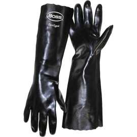 FixtureDisplays Boss B11082-L Lrg Black PVC Fully Coated 18" Glove