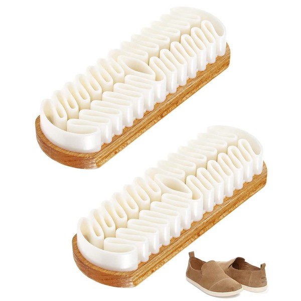 ZEXIJOW Pack of 2 Suede Shoe Brush, Multi-Purpose Shoe Brush,