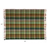 Creative Co-Op Plaid Woven Cotton Throw with Pattern and Fringe,