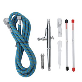 Kit de Aerógrafo de Doble Acción, Pistola Pulverizadora de Aguja de 0,2 Mm, 0,3 Mm, 0,5 Mm, Pintura Artística con Taza en Forma de Embudo, Control de Color y Cantidad de Aire,