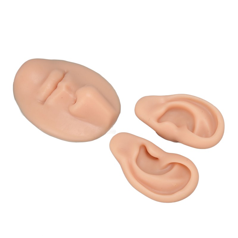 Silicone Ear Model Novice Simulated 3D Nose and Mouth Model