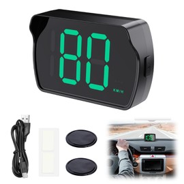 GPS Speedometer Car Mph HUD, Heads up display Car Speedometer with Non-slip Mat, USB Plug & Play Real-Time Speedometer Car, Large Font Display Speedometer for Car Truck SUV Motorcycle