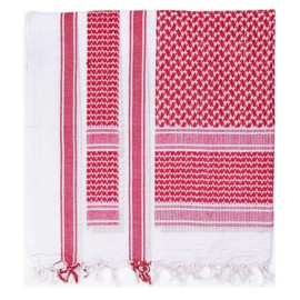 ARMY MILITARY SAS RETRO DESERT 100% COTTON LARGE SHEMAGH ARAB SCARF (Red/White)