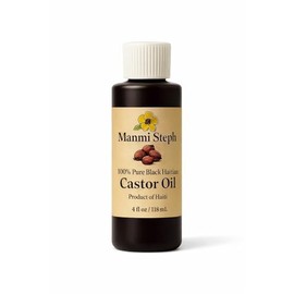 Manmi Steph 100% Pure Black Haitian Castor Oil, Natural Hair and Skin Treatment, 4 fl oz
