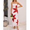 ZESICA Womens Summer Floral Strapless Maxi Dress 2026 Off Shoulder