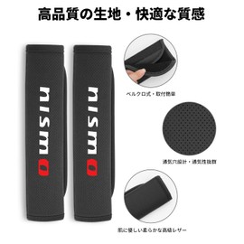 Nismo Compatible Seat Belt Cover with Exclusive Logo Seat Belt Pad, Comfortable, Shoulder and Neck Protection, Seat Belt Shoulder, Universal for All Cars, Shoulder Pads, Pressure Reduction, Velcro,
