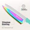 13 Piece Titanium Coating Stainless Steel Knives Set, Anti-Rust and