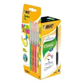 BIC 949844 1.0-0.4 mm Atlantis Retractable Ballpoint Pen - Black