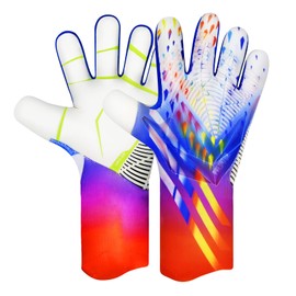 QUICARD Goalkeeper Gloves, Good Grip Football Goalkeeper Gloves in Sizes 6/7/8/9/10, Strong Receiver for Men, Boys, Teenagers, Adults, Children and Small Hands (White, 6 (Kid))