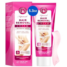 Hair Removal Cream for Women: Depilatory Cream for Intimate Areas and Pubic Area with Aloe Vera and Vitamin E - Hair Removal for Body Legs Arms Undera