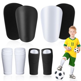 ELNLE Mini Shin Pads Children's Football and Football Socks, 2 Pairs Mini Shin Pads 10 x 6 cm Small Shin Guards Football Including Socks 12 x 8 cm for Teenagers Children