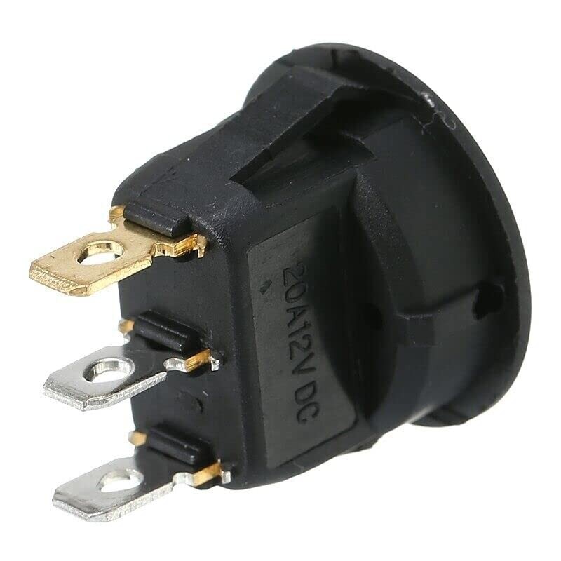 23mm On Off Rocker Switch Round 12V Red Led Fog
