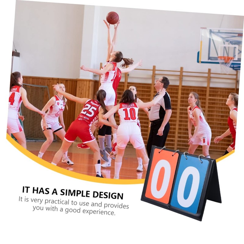 Sosoport Portable Basketball Scoreboard 2- Score Flipper Multifunctional for Sports