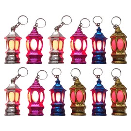 Uonlytech 40Pcs Mini Keychain Flashlights LED Pocket Ramadan Lantern Key Chain Keyring Light Lamp Toy Islam Eid Gift for Bag Handbag Purse Home Decor Random Color