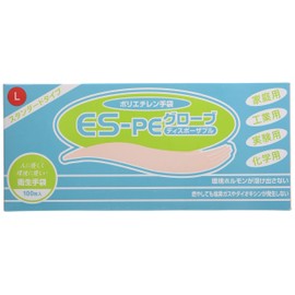 Kokugo ES-PE Polyethylene Gloves, Standard, Large, Pack of 100